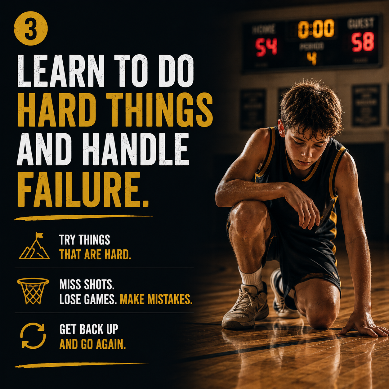 Learn to do hard things and handle failure